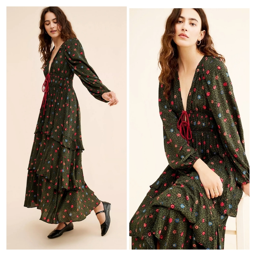 Free People Tiered And True Multi Color‎ Maxi Dress - Picture 2 of 8